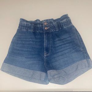 hollister high rise mom paperbag short